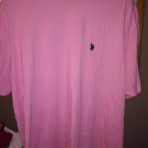 Mens pink polo tee shirt